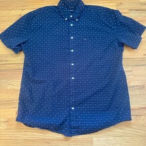 Tommy Hilfiger Mens Classic Fit Button Down Short Sleeve Woven Shirt
